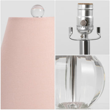 Goddard 16" Crystal Ball/Metal LED Table Lamp - JONATHAN Y